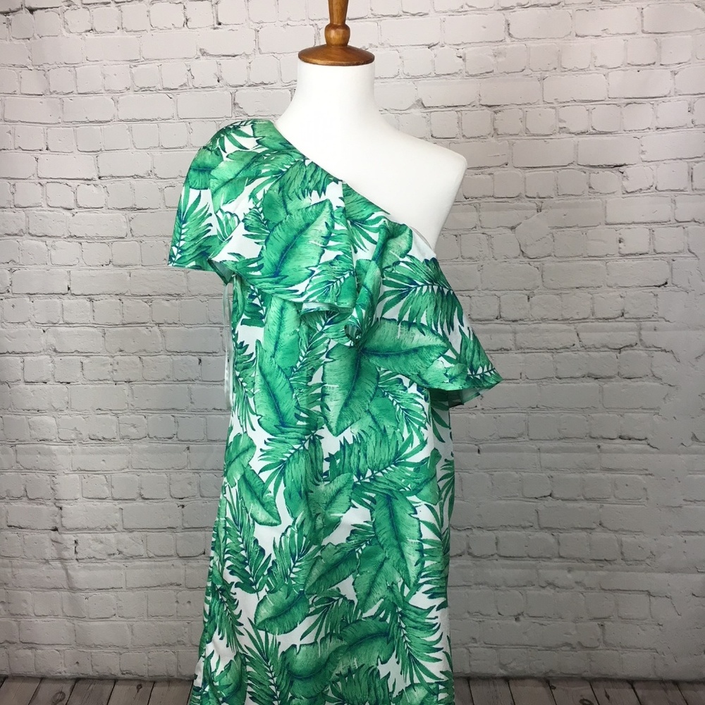 Gianni Bini Palm One Shoulder Dress